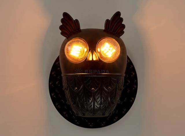 Children's Bedroom Deco Animal Owl Wall Lamp